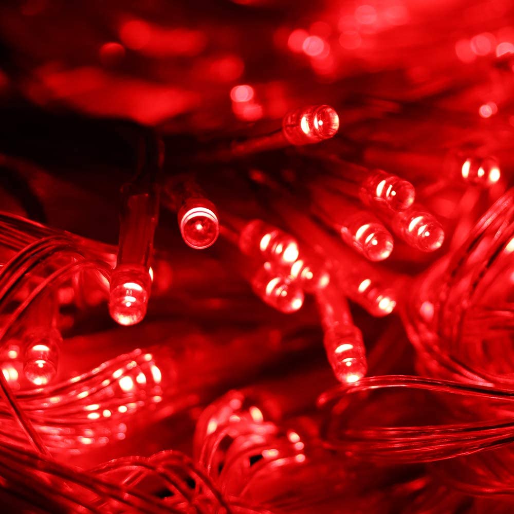 Red String Fairy Light (Clear Wire)