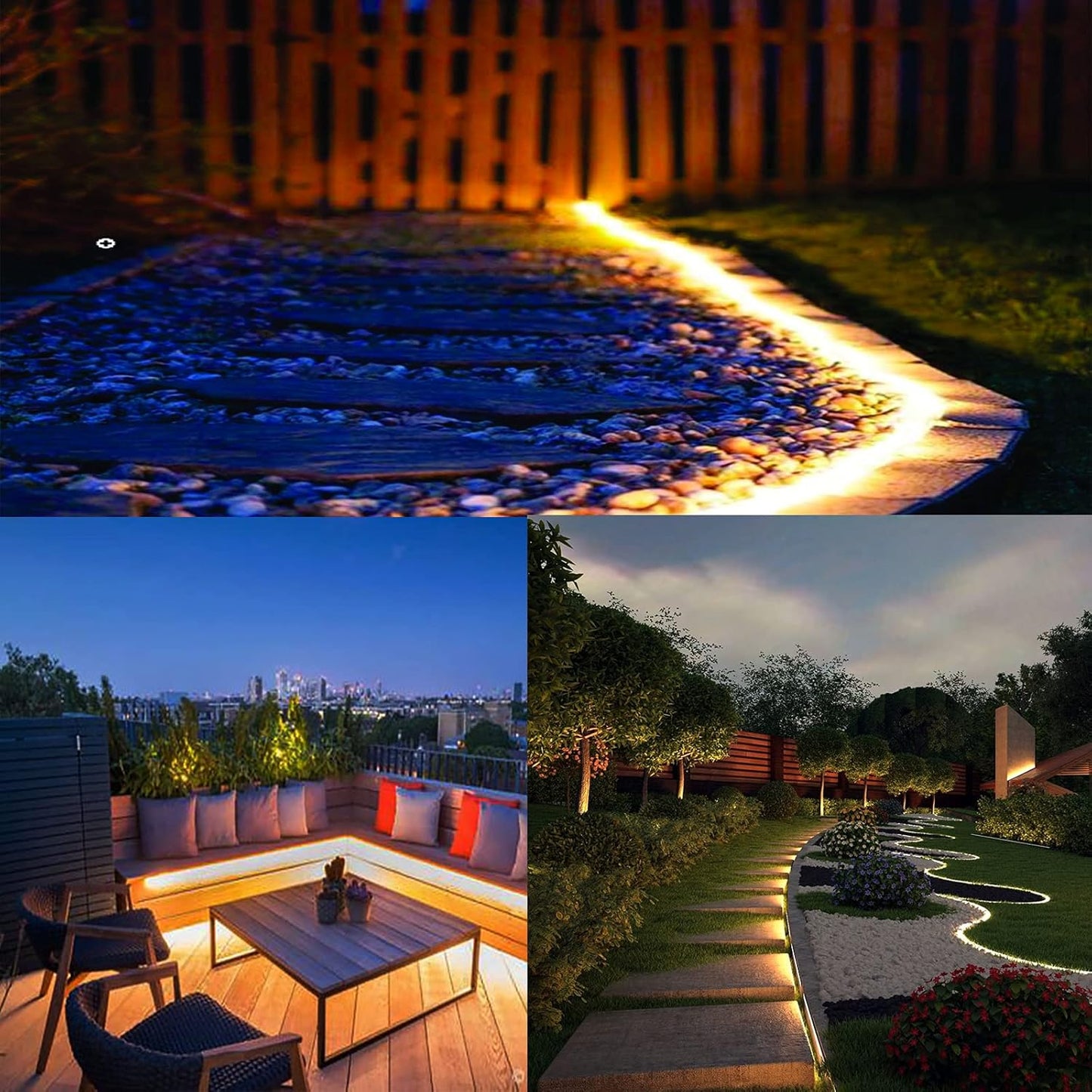 Warm White Flat Rope LED Light (50M)