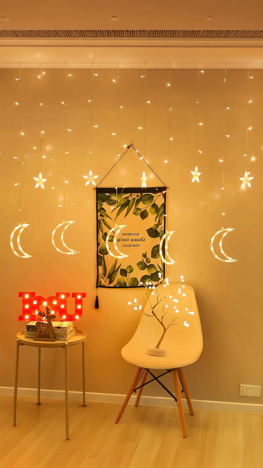 Moon & Star String Fairy Light
