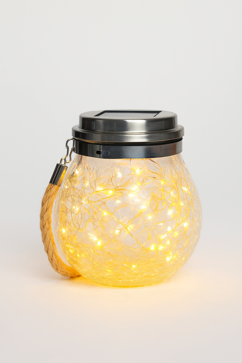 Solar LED Cracked Jar Light