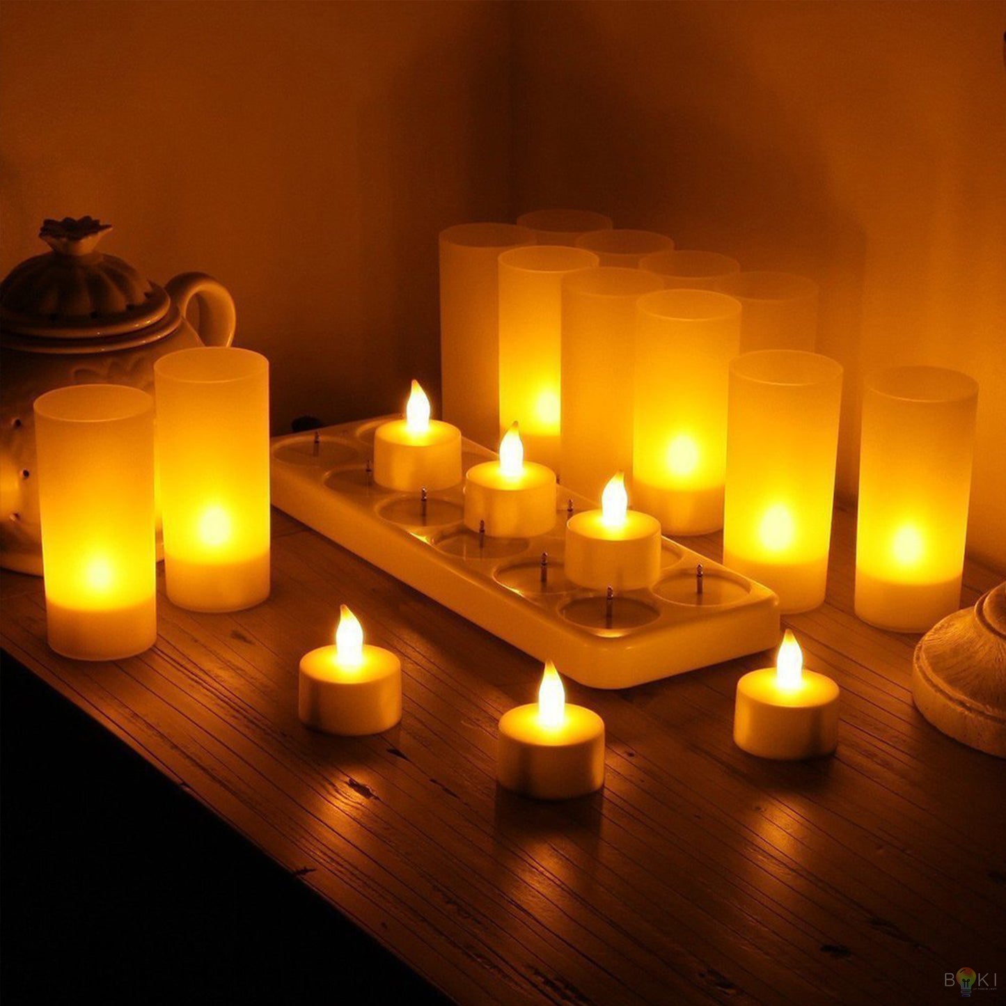 Rechargeable Tealight Candles (12PCs)