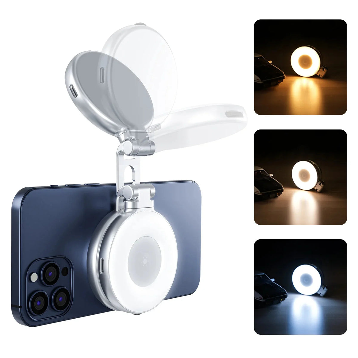 TELESIN Magnetic Selfie Light – Rechargeable LED Phone Light