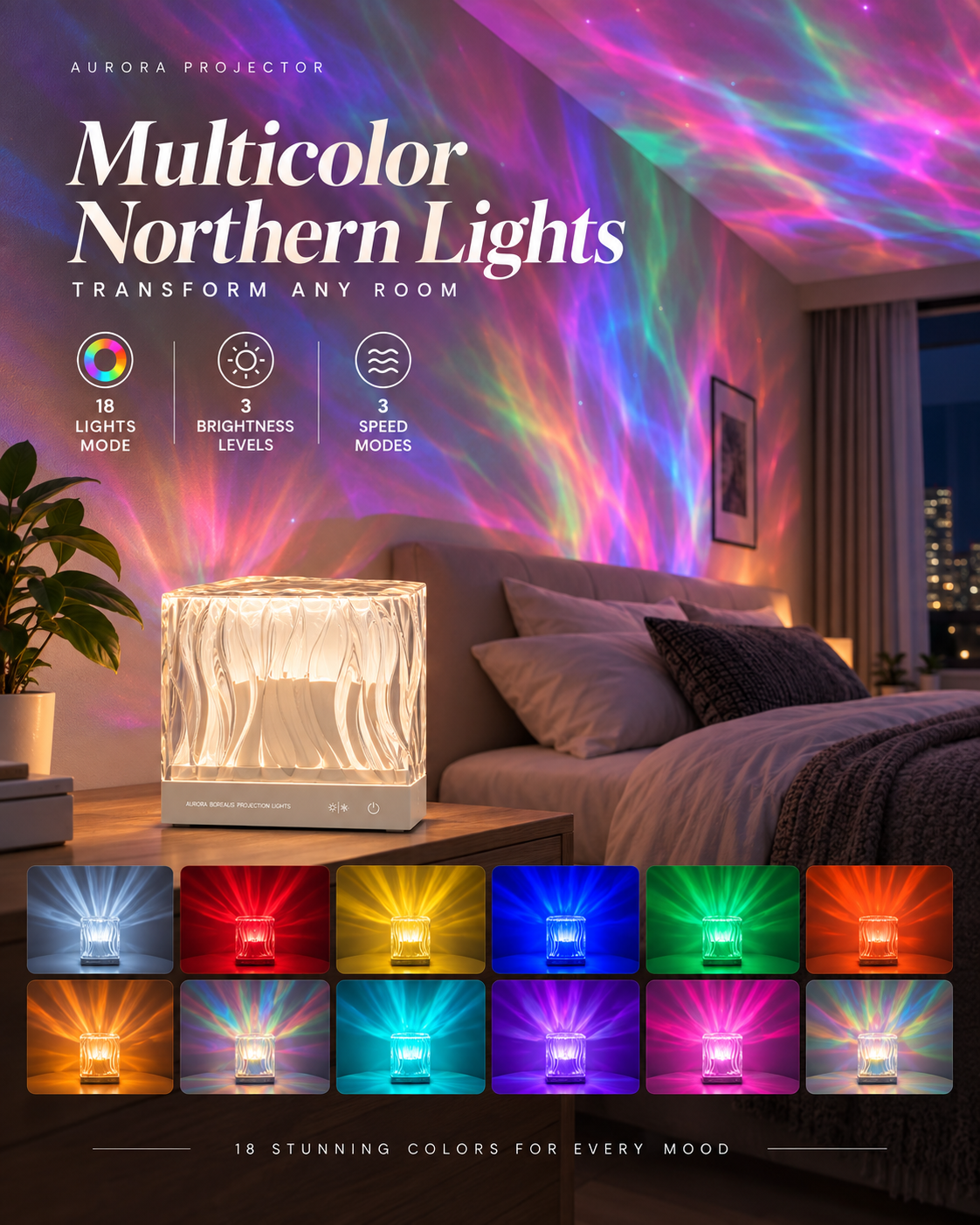 Rechargeable Northern Lights Projector