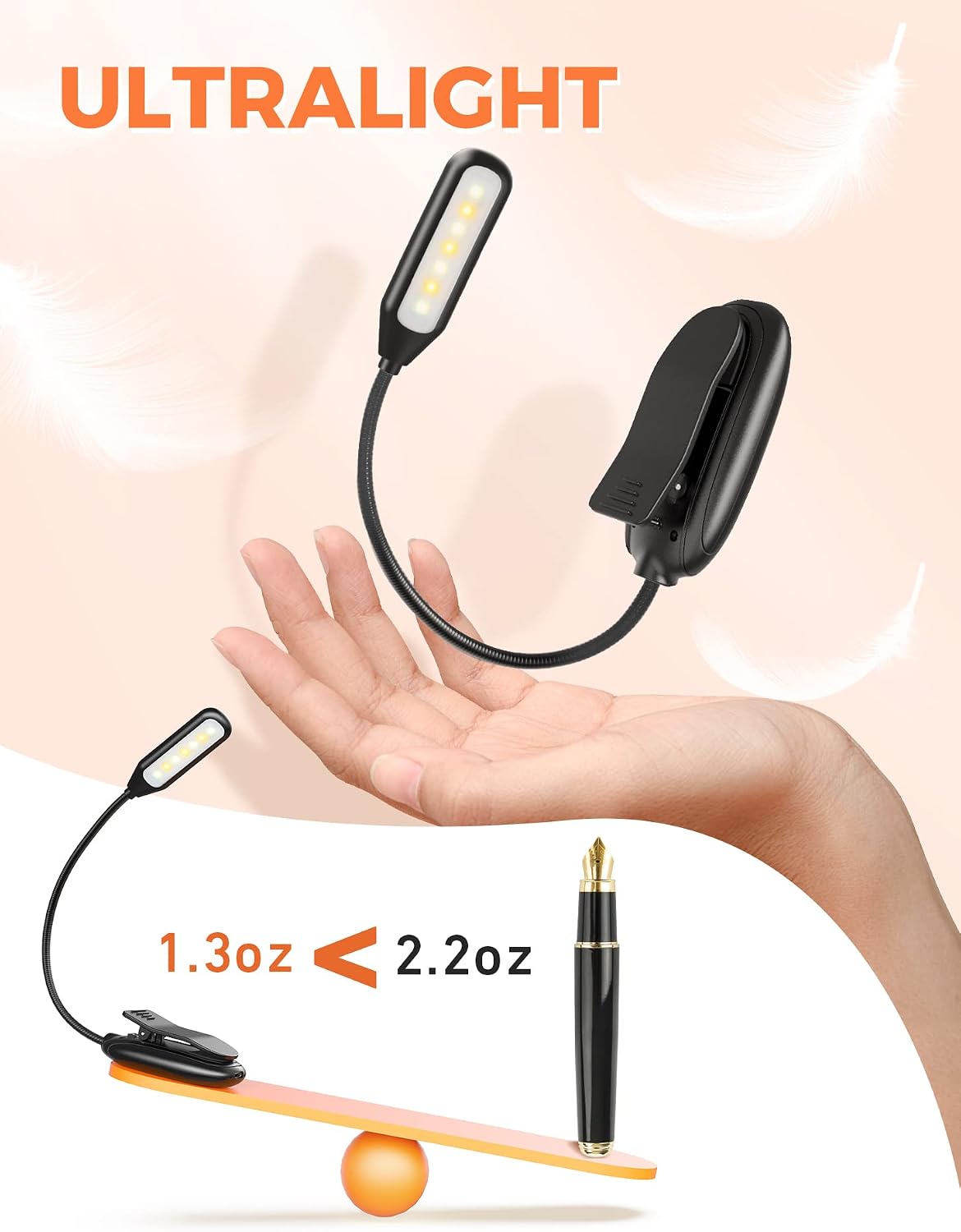 Rechargeable Clip-On Reading Light