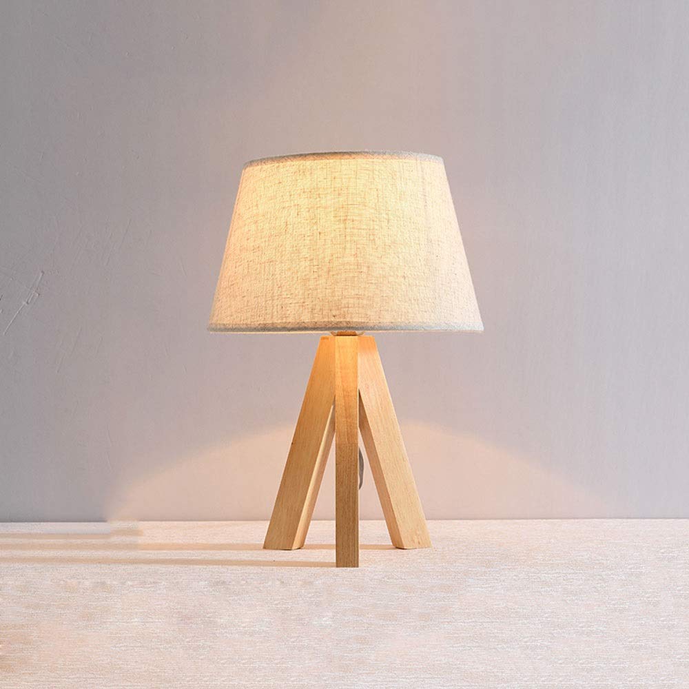 Tripod Wooden Table Lamp