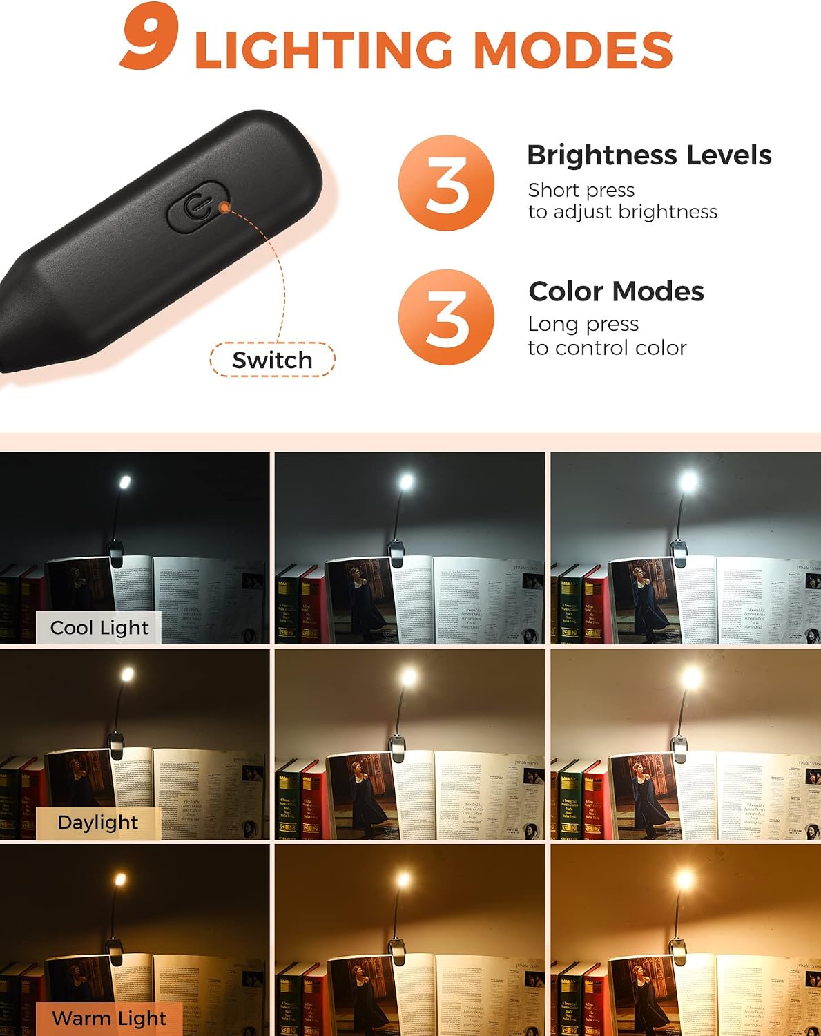 Rechargeable Clip-On Reading Light