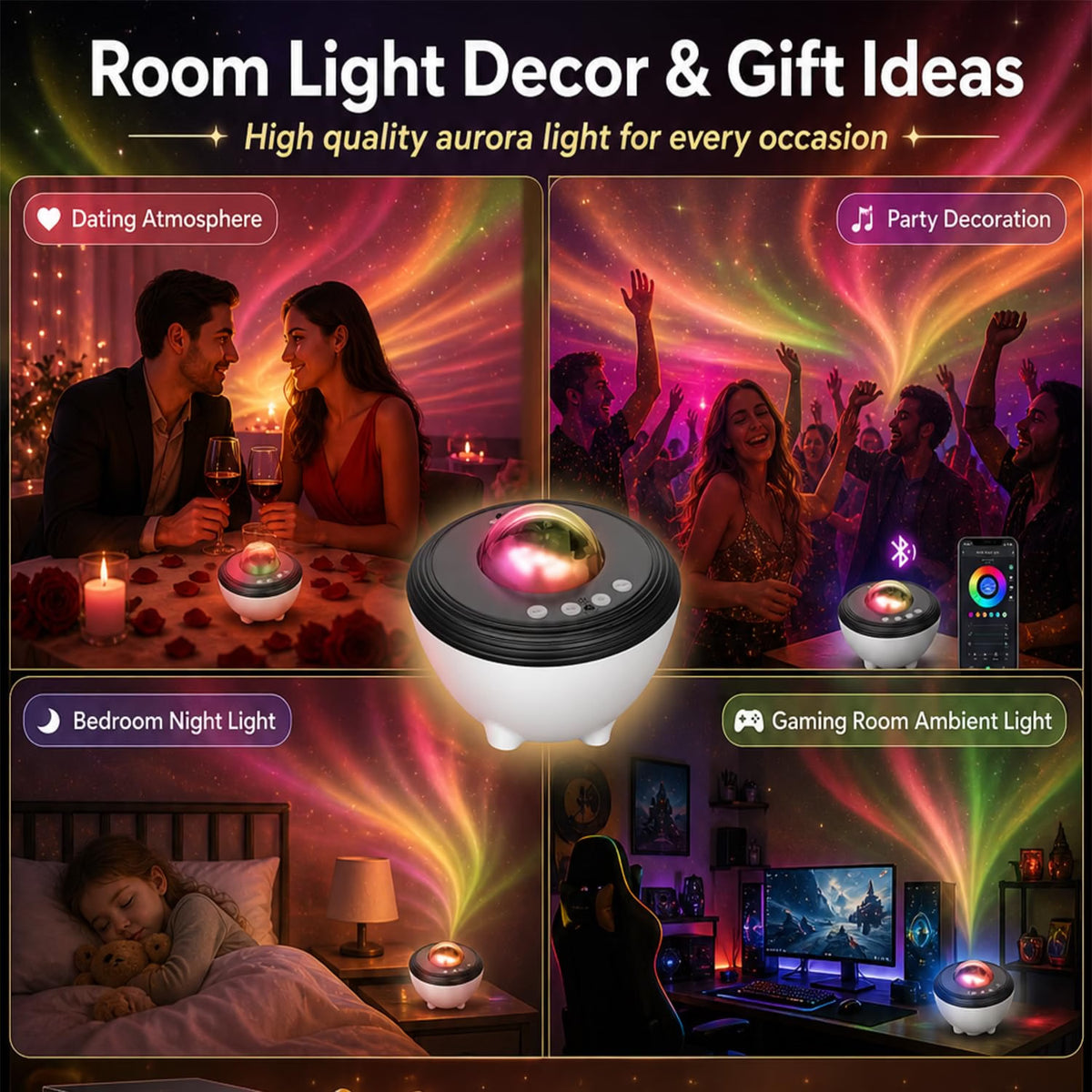 Smart Aurora Galaxy Projector
