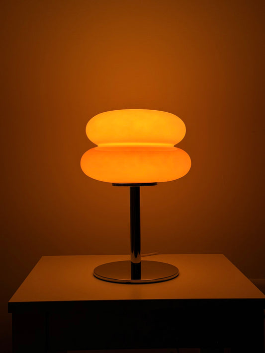 Stacked Opal Glass Lamp (Orange)