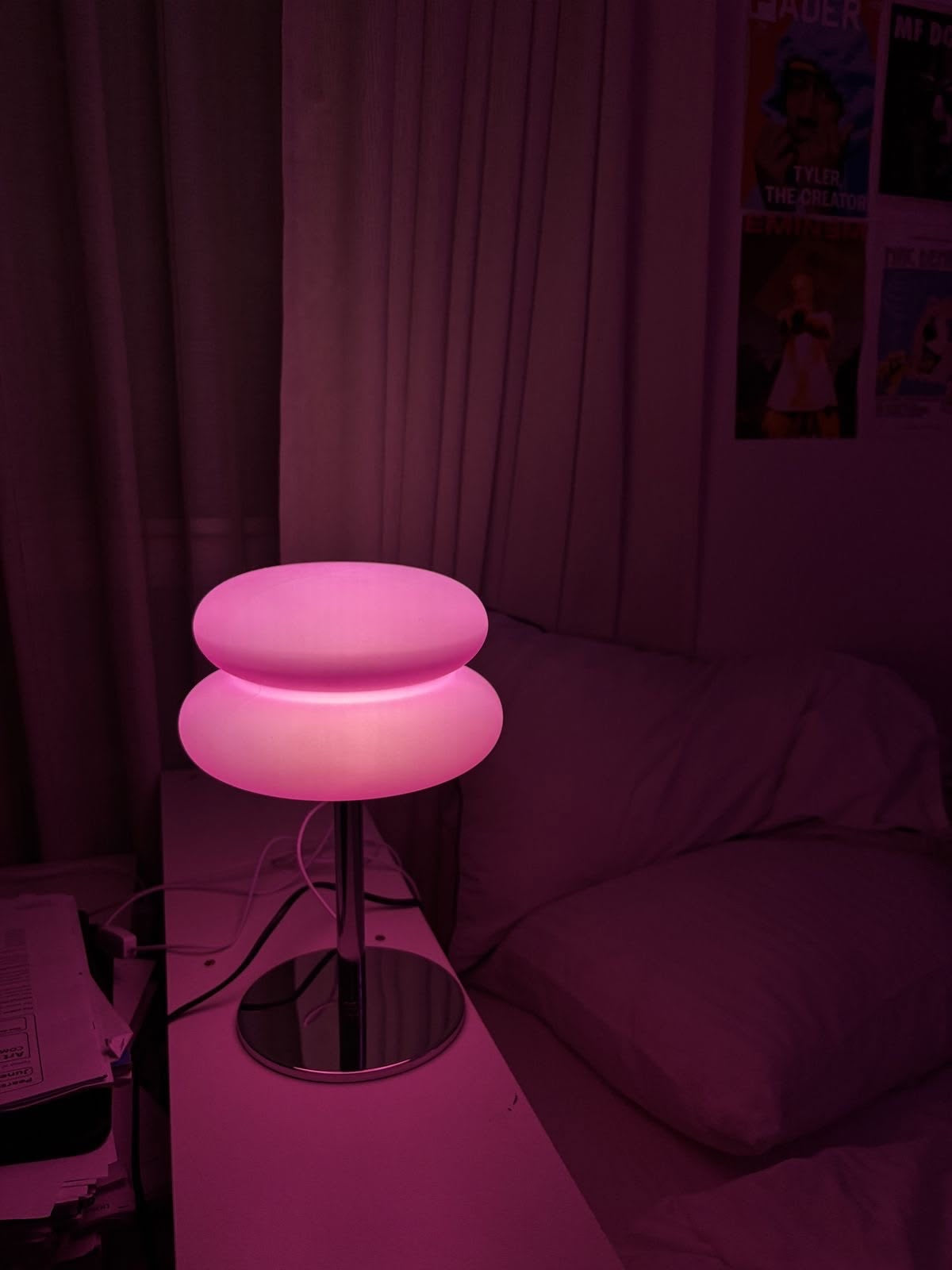 Stacked Opal Glass Lamp (Pink)