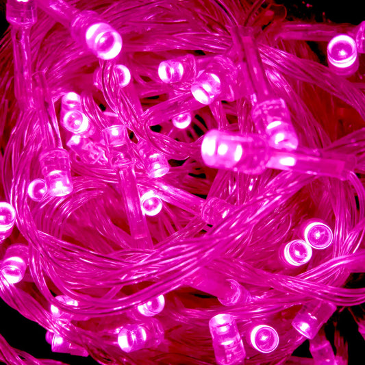 Pink String Fairy Light (Clear Wire)