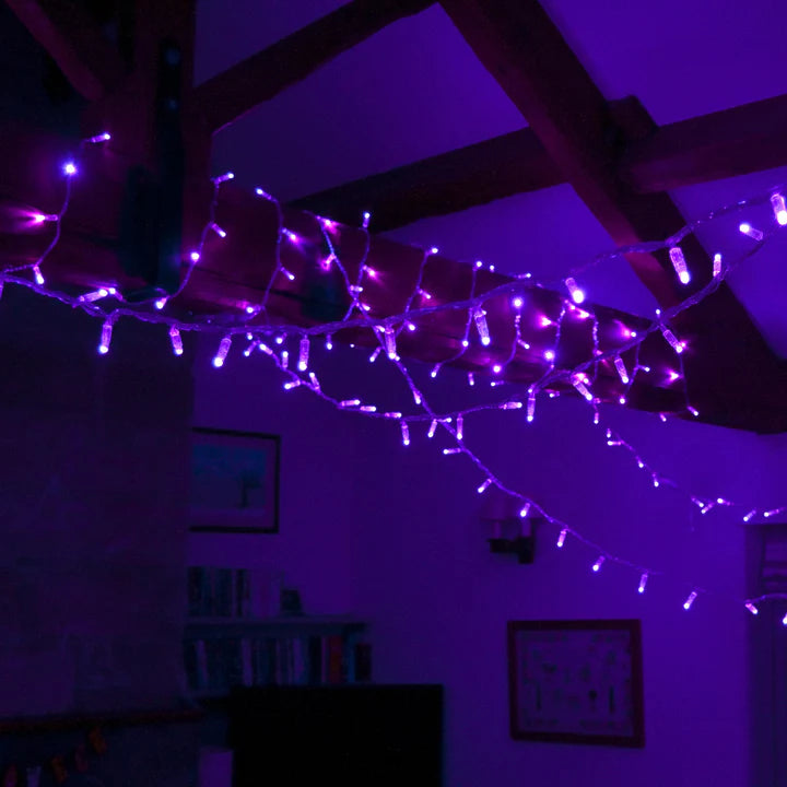 Purple String Fairy Light (Clear Wire)