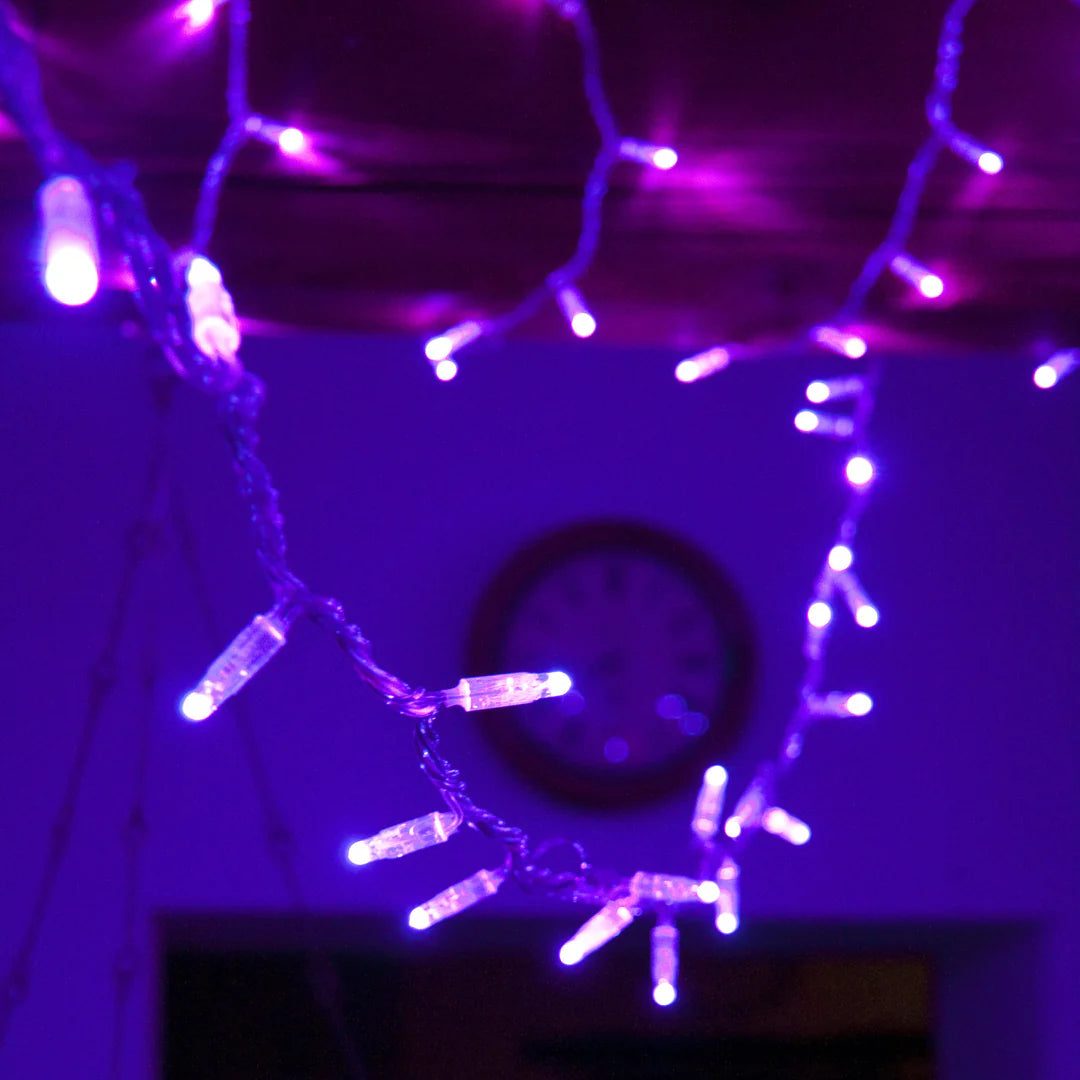 Purple String Fairy Light (Clear Wire)