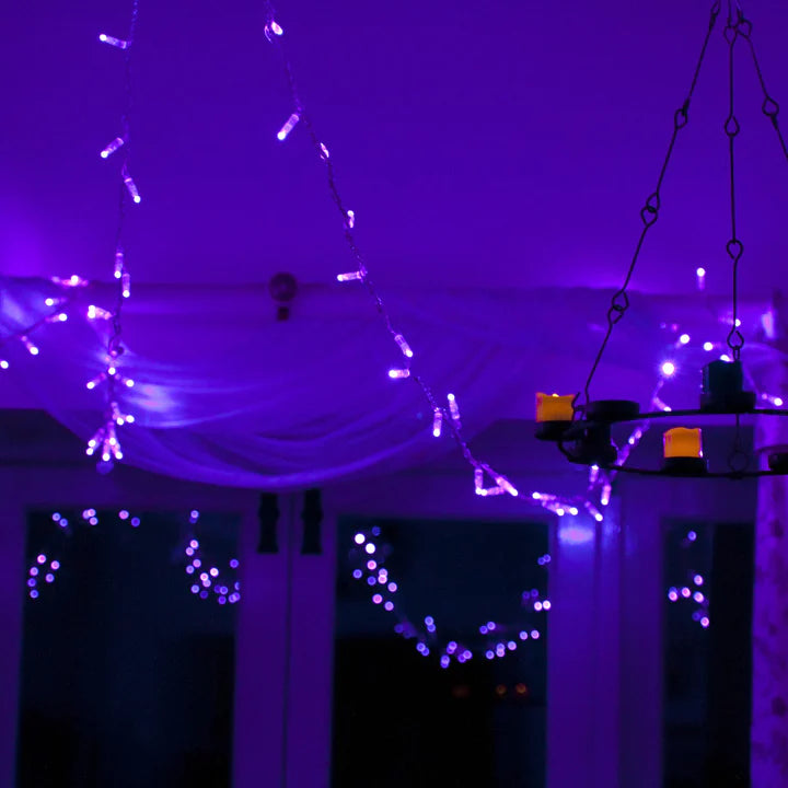 Purple String Fairy Light (Clear Wire)