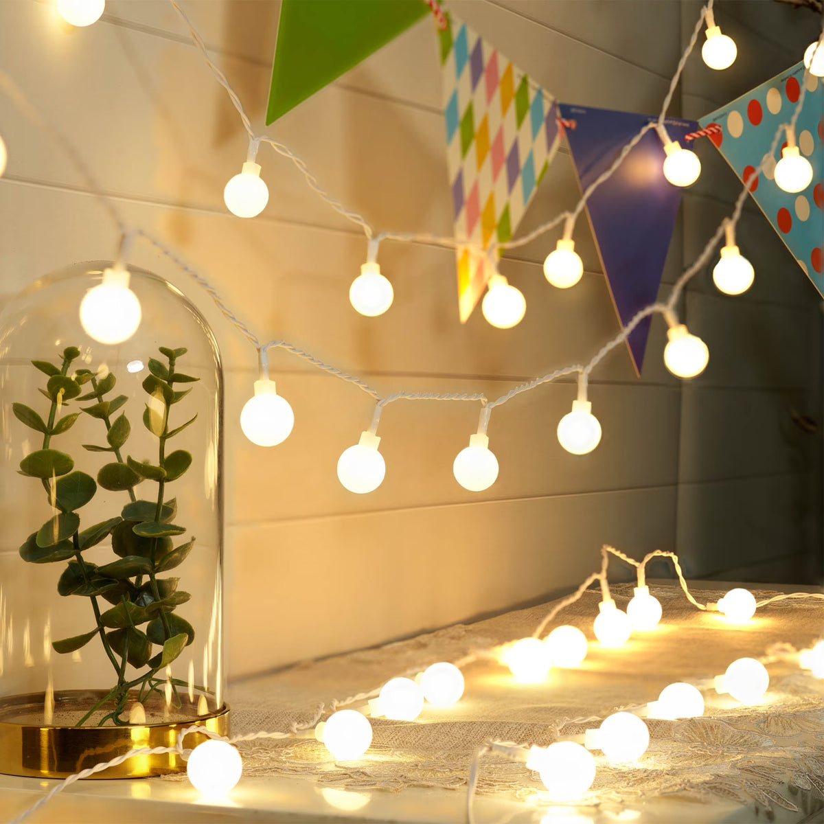 10M Mini Bulb Fairy Lights – Warm White (Extendable)
