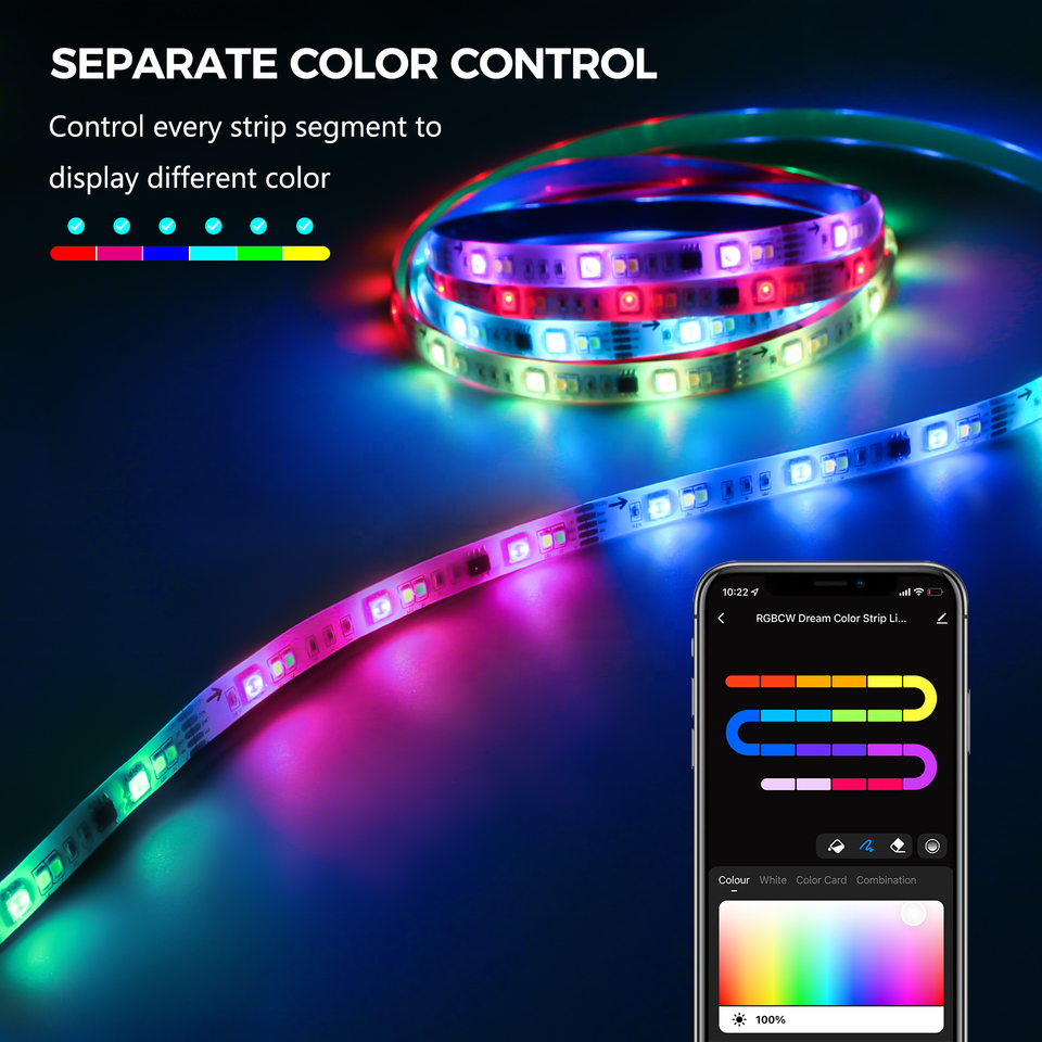 Rectangle Rgbic Led Smart RGBIC LED Strips – Boki Maldives