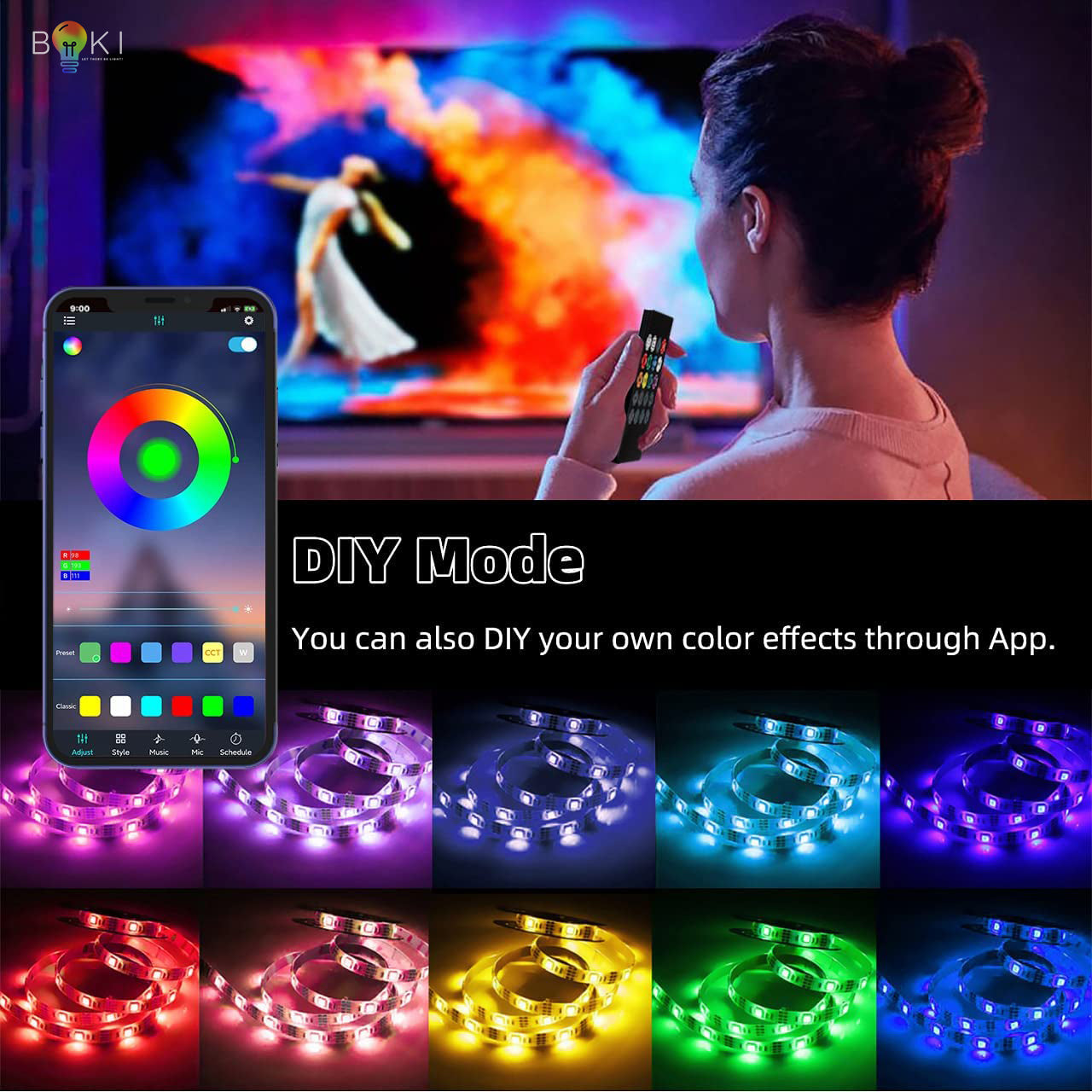 RGB Cabinet Strip Light (4M)