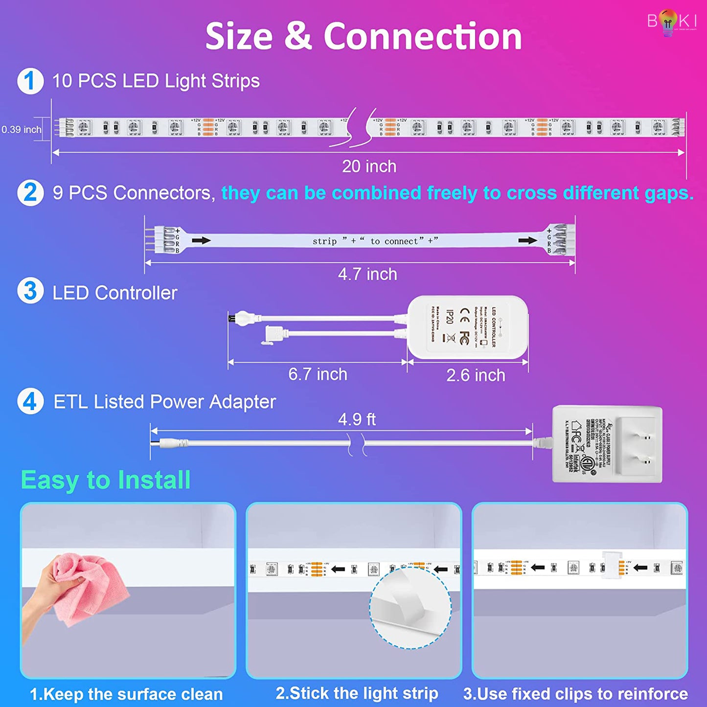 RGB Cabinet Strip Light (4M)